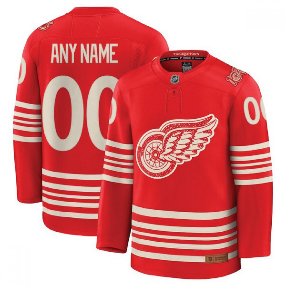 Detroit Red Wings Centennial Custom Premium Jersey - Red-Pro Kit Vault | Brand New 26/27 Sports Jerseys